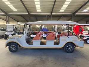 Voiture électrique de tourisme classique haut de gamme 8 places, chariot de golf vintage de luxe pour parcs à thème avec certificats CEE et DOT - Product Image 2