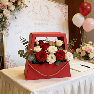 Scatola per Confezione Fiori Personalizzata all'Ingrosso, Contenitore Portatile per Bouquet Floreali per la Festa della Mamma e San Valentino - Product Image 2
