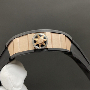 Men's Black Ceramic <b>Automatic</b> Mechanical <b>Watch</b>, Tonneau-Shaped <b>Skeleton</b> Sports <b>Watch</b> - Product Image 5