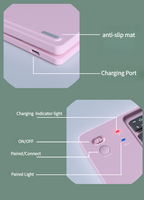 Keyboard Lipat Ultra Tipis Baru dengan Switch Scissor USB, Nirkabel BT, Dapat Diisi Ulang, 66-Tombol, ABS, Koneksi Multi Perangkat, untuk Ponsel