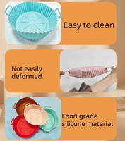 Moule de cuisson en silicone réutilisable pour friteuse à air chaud, accessoires de four, ensemble de doublures en silicone pour friteuse à air chaud, pot pour friteuses à air chaud