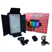Panneau lumineux vidéo LED PRO 300 RGB avec perles lumineuses pour diffusion en direct, lumière d'appoint 3200-6500K