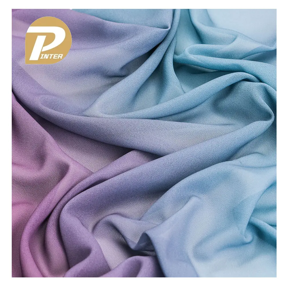 Fournisseur de tissu imprimé numérique Shaoxing Tissu en mousseline d'impression de haute qualité