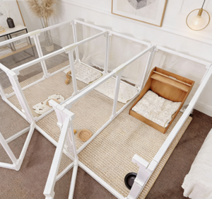 Valla para Perros y Conejos, Valla para Mascotas de ABS, Alta Permeabilidad, Transparente, Engrosada, Anti-caídas, Personalizable para Interiores/Exteriores - Product Image 1