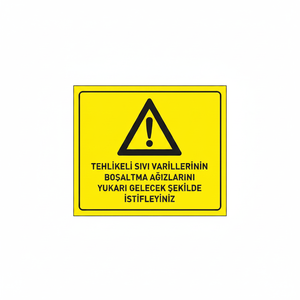 Panneau de signalisation de sécurité pour sols mouillés en PVC, panneau de précaution routière avec indication : Fûts de liquides dangereux empilés, déversement vers le haut - Product Image 2