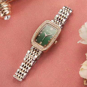 Montre de luxe à quartz de haute qualité, design tendance, sertie de diamants, version homme et femme, bracelet en acier inoxydable, étanche - Product Image 6