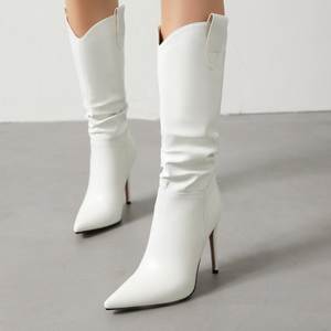 2025 New European Fashion Ladies Stiletto High Heel Bottes Femme Shoes Women <b>Boots</b> for Fall and Winter - Product Image 2