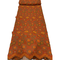 NI.AI Nouveauté Tissu en Dentelle Africaine Florale de Luxe avec Applique Florale 3D en Voile Suisse pour Vêtements