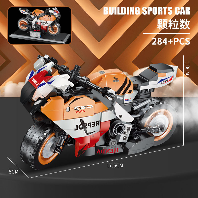 color box-orange cool motorcycle-diy assembly