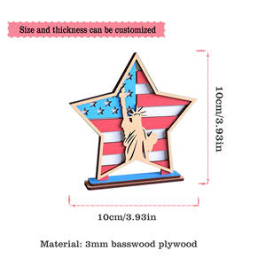Decorazioni per la Casa Patriotiche per il 4 Luglio, Celebrazione del Giorno dell'Indipendenza Americana, Decorazioni Fatte a Mano - Product Image 3