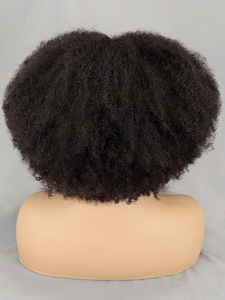 Parrucche di pizzo capelli umani 100% indiano vergine Bob parrucche a buon mercato in vendita <span class=keywords><strong>Afro</strong></span> crespo ricci 4x4 chiusura di pizzo parrucche corte da <span class=keywords><strong>donna</strong></span> - Product Image 4