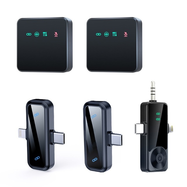 H15 New Model Wireless Lapel Microphone Full Direction USB Type-C/3.5mm for IOS Mobile Phones Outdoor Live Streaming Noise