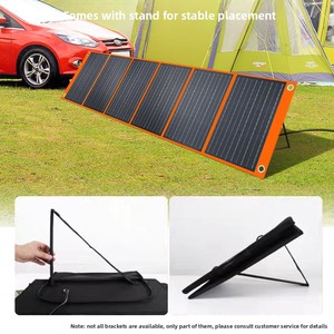 Panel Solar Portátil de Alta Potencia de 500W y 18V, Dedicado para Carga Rápida Móvil en Exteriores, Bolsa Plegable para Acampar y Hacer Senderismo - Product Image 4