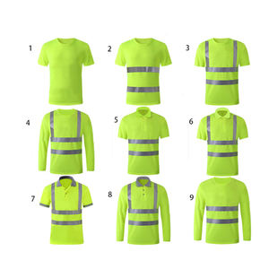 Polo fluorescente reflectante de secado rápido, camiseta de construcción de manga corta con tiras reflectantes, clase ANSI 2 EN ISO 20471 - Product Image 5