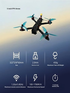 Dron <span class=keywords><strong>de</strong></span> Carreras y <span class=keywords><strong>Freestyle</strong></span> FPV <span class=keywords><strong>de</strong></span> 5 Pulgadas RTF RC DIY con Gafas FPV o Drones <span class=keywords><strong>de</strong></span> Carreras con Gafas VR - Product Image 4
