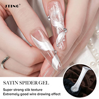 Jting Dernier Modèle Gel Satin Spider 5G Super Résistant Effet Soie Gel Polish Effet Filamentaire Vernis à Ongles Sans TPO/HEMA OEM