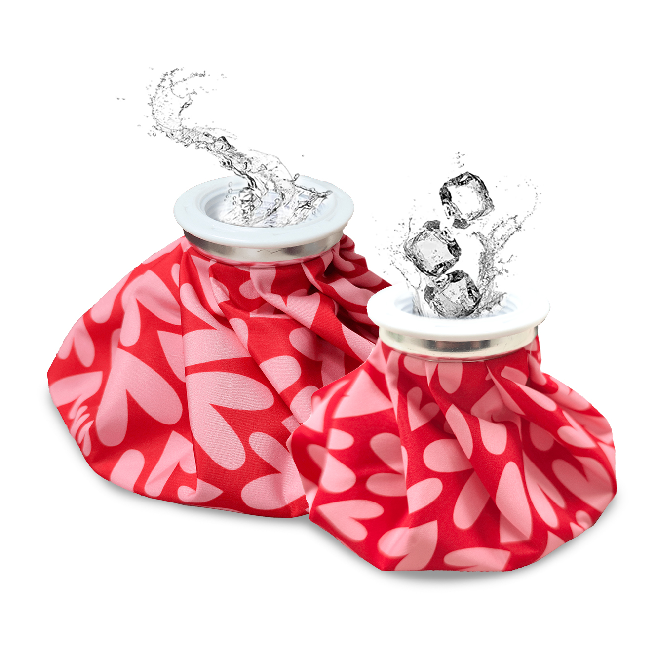 Red Heart Design Reusable Ice Bags