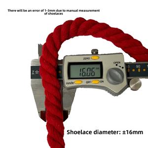 YH, venta al por mayor, cordones de zapatos de cuerda grande de 14-16MM, cordones de poliéster DIY coloridos para AF1 redondos gruesos Black Warrior <span class=keywords><strong>Dunk</strong></span> - Product Image 3