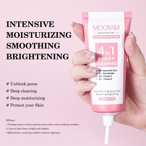Nettoyant Visage 4-en-1 en Gros Contenant de l'Acide Hyaluronique, de la Niacinamide, du VC et du VE, pour la Beauté, le Nettoyage des Pores, le Contrôle du Sébum et le Raffermissement - Product Image 6