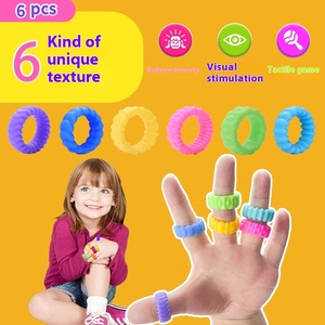 Autism-Friendly Fidget Silicone Ring Sensory Toys for Kids Quiet Anxiety Relief in Classroom Promotional Business Gifts