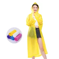 โรงงานราคาแฟชั่นทิ้งเสื้อกันฝนกันน้ำสีเหลืองผู้หญิง Rainsuit ชาย Rainwear Capa de chuva Nao descartavel