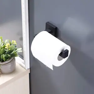 Pemegang kertas Toilet hitam 304 baja tahan karat pemegang tisu toilet kertas toilet pemegang gulungan berdiri perangkat keras kamar mandi liontin