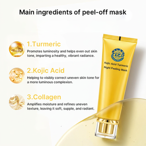 Kojic Acid Turmeric Peel Off <b>Mask</b> Brightening Dark Spot Corrector Night <b>Sleeping</b> <b>Mask</b> Sensitive Skin - Product Image 3