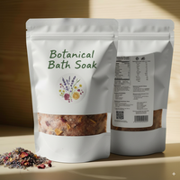 Sacs d'emballage pour sel de bain en aluminium de qualité alimentaire, refermables, écologiques, en matériaux recyclés, imprimés sur mesure, type Doypack