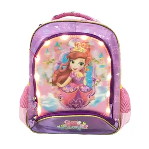 Hot Novelty LED lights 3D EVA school bag for girls