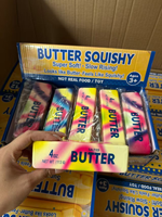 Mainan Tekan Bentuk Stik Mentega PU Lembut Slow Rising, Lucu, Pereda Stres, Unisex Usia 14+, Mainan Sensorik Jari Portabel, Slow Rebound
