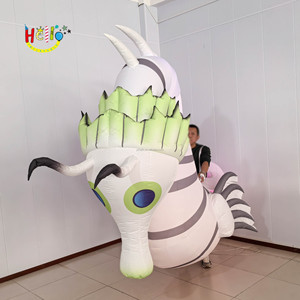 Costume gonflable d'hippocampe de costume de parade d'animal marin gonflable de fête à thème d'océan avec la lumière menée pour la représentation - Product Image 3