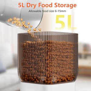 Automatic Cat Feeder with <b>Camera</b> 5L Dual Pet Timed Electric <b>Smart</b> APP Food Feeding Dispenser with APP Control for Remote Feeding - Product Image 2
