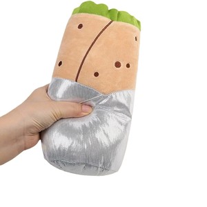 Tik Tok Hot Bán Dễ Thương Vui Vẻ Bền Con Chó Món Quà Sang Trọng Bánh Hamburger Con Chó Đồ Chơi Squeaker Vui Đồ Chơi Sang Trọng - Product Image 5