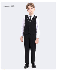 Nouveau costume de gilet <span class=keywords><strong>anglais</strong></span> pour garçon pour l'école et le piano hébergeant le premier costume de robe d'anniversaire pour enfants - Product Image 4