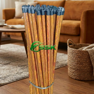 Vietnam Eco-friendly PVC-Coated Grain Wood <b>Mop</b> Stick Making Machine Portable 2-in-1 Home Cleaning Broom Head Soft Bristles - Product Image 1