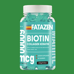 ODM เสริมสร้างผม เล็บ ผิว บำรุงระบบเผาผลาญ สุขภาพภูมิคุ้มกัน ลดการอักเสบ วีแกน ไบโอติน คอลลาเจน เคราติน กัมมี่ - Product Image 1