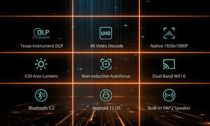 Proyector Inteligente Android 11 D068 |   Láser DLP de Alcance Ultracorto |   Proyector de TV para Cine en Casa 1080P Full HD 4K - Product Image 2