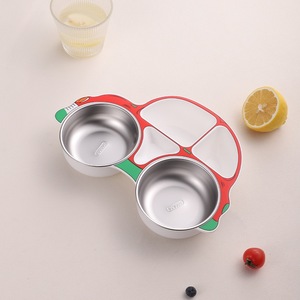 环保不锈钢汽车造型分隔板套装儿童餐具，适合幼儿训练饮食 - Product Image 2