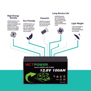 แบตเตอรี่ VICTPOWER LiFePO4 29.2V 200Ah พร้อมระบบจัดการแบตเตอรี่อัจฉริยะ (Smart BMS) รองรับการใช้งาน 3000 รอบ สำหรับยานยนต์ไฟฟ้า -20C ถึง 60C - Product Image 5