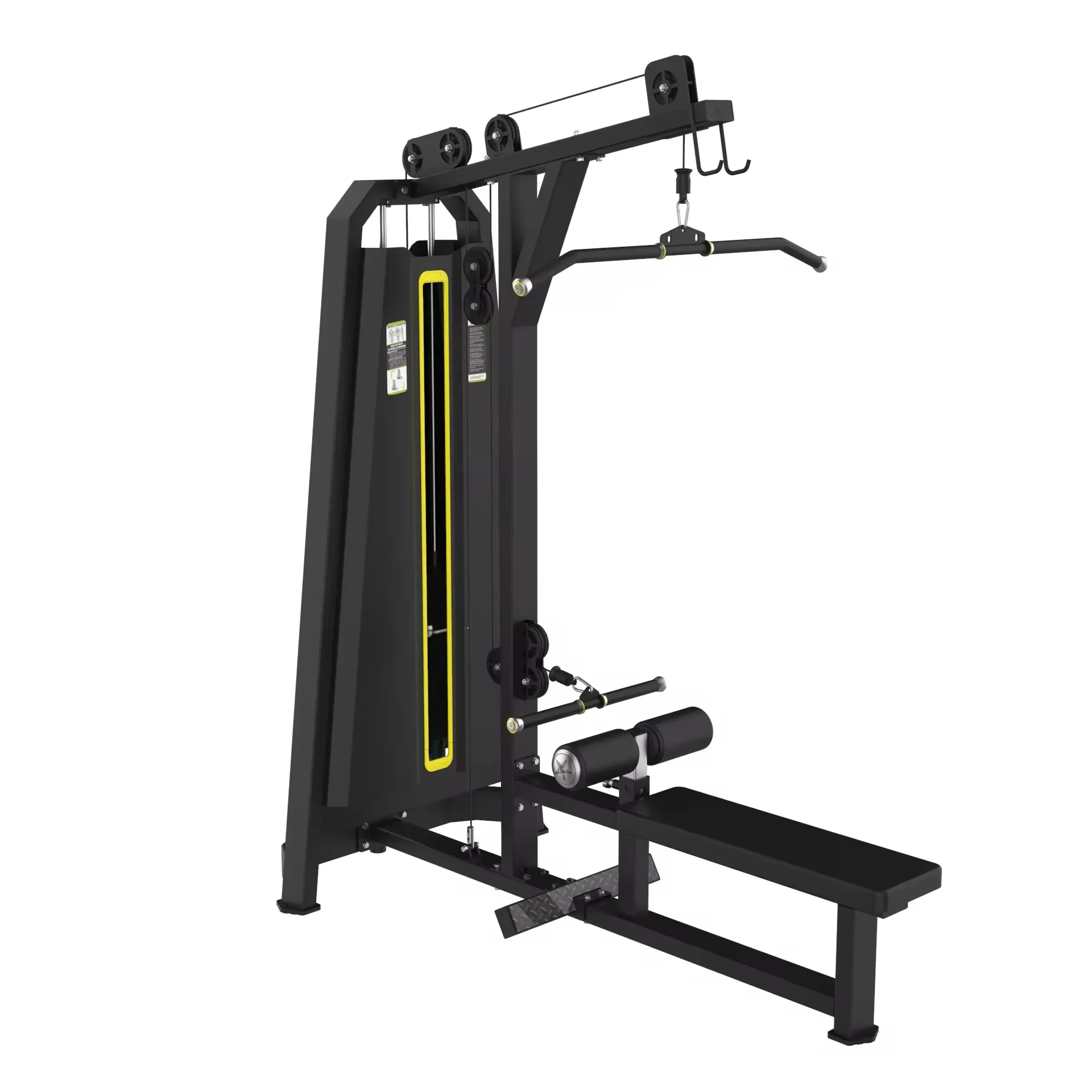 Commercial Gym Fitness Sports Equipment Strength Training Exercise Pin Loaded Dual Function Seated Lat Pulldown Low Row Machine