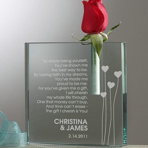 Vaso <span class=keywords><strong>in</strong></span> <span class=keywords><strong>Vetro</strong></span> Personalizzato per Matrimonio, Decorazione e Souvenir - Product Image 1