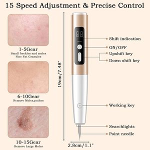 Rechargeable Lcd Display Effective Mole <b>Remover</b> Machine <b>Cream</b> <b>Skin</b> <b>Tag</b> <b>Remover</b> Kit Tools Handheld Electric Dot Mole Pen - Product Image 5