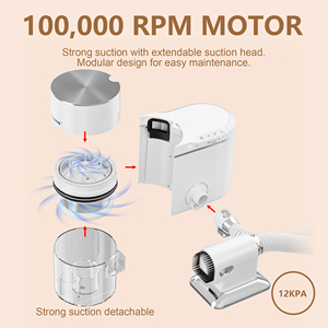 2025年 新デザイン 便利なミニネイル集塵機 2-in-1 マニキュア ドリル ダストエクストラクター付き - Product Image 3