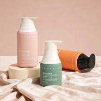 Bouteille en plastique carrée personnalisée de grande capacité PET 300 ml 500 ml 750 ml avec pompe pour cosmétiques, shampoing, lotion pour le corps, après-shampoing, soins de la peau
