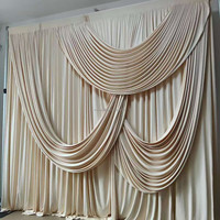 SIMPSON 10ft X 10ft Drapé de scène en Spandex 190gsm de haute qualité pour mariage et banquet, Vente en gros