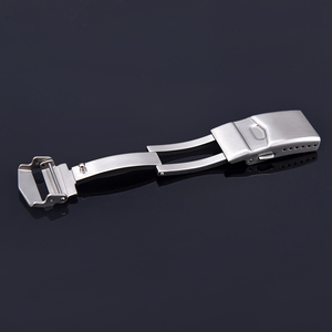 Fermoir déployant papillon en acier inoxydable JAETIUM 16mm 18mm 20mm, boucle de montre double ouverture pliable de remplacement - Product Image 2