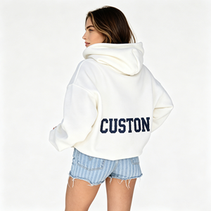 Sweat-shirt à capuche oversize pour femme, style hip-hop, confortable, doux, à porter au quotidien, inspiré de <span class=keywords><strong>Trapstar</strong></span>, imprimé personnalisé avec strass - Product Image 4