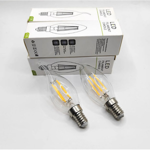 หลอดไฟ LED รูปทรงเทียน E14 4W C35 แสงวอร์มไวท์ ประหยัดพลังงาน หลอดแก้วแบบเอดิสัน - Product Image 2