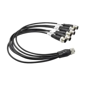 12Pin 6 Mâle 2Pin Connecteur de Fil M12 Étanche PVC Câble Splitter DIN Type Code 'a' 1 Connecteur Femelle Fabrication - Product Image 5