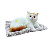 Réaliste réaliste Super doux en peluche Simulation chat jouet charbon actif bambou charbon de bois Purification couché chats poupée